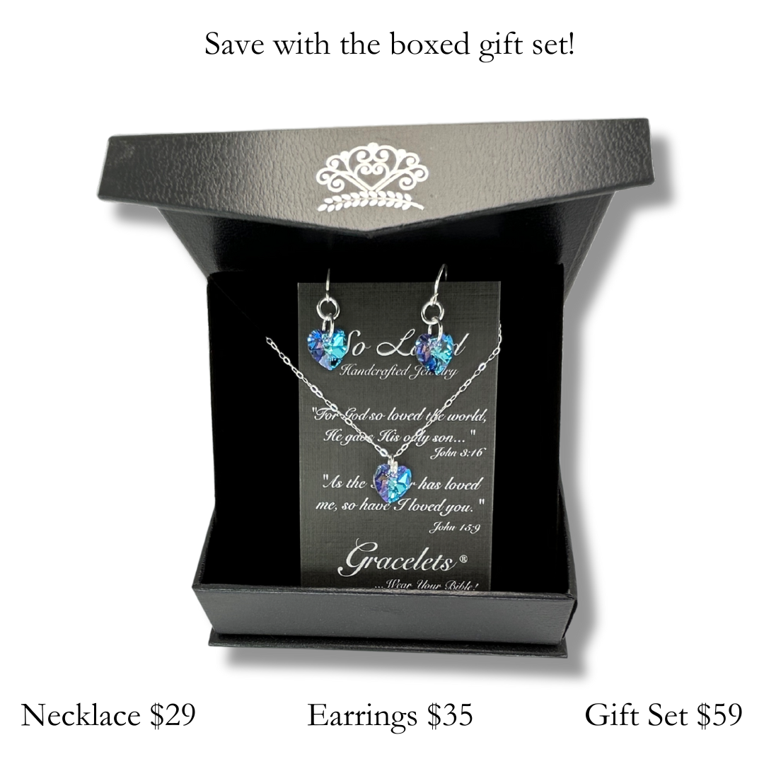 Gracelets Jewelry So Loved Earrings Necklace Gift Set