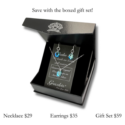 Gracelets Jewelry Still Waters Earrings Necklace Gift Set