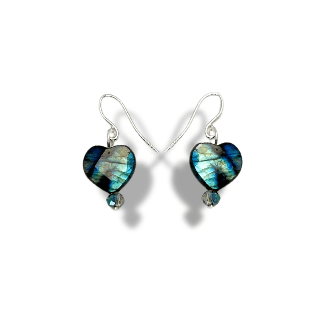 Beloved Labradorite Heart Earrings - Gracelets