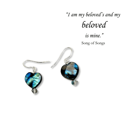 Beloved Labradorite Heart Earrings - Gracelets