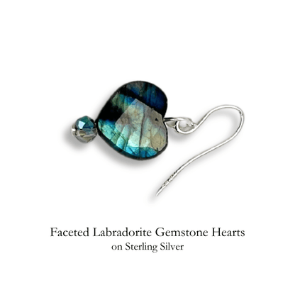 Beloved Labradorite Heart Earrings - Gracelets