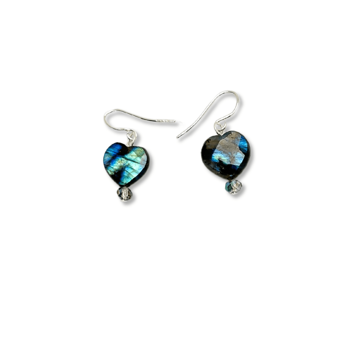 Beloved Labradorite Heart Earrings - Gracelets