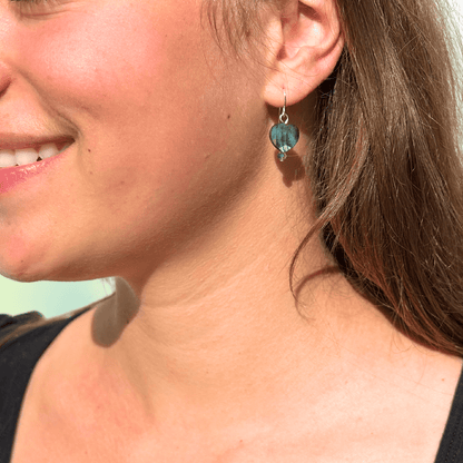 Beloved Labradorite Heart Earrings - Gracelets