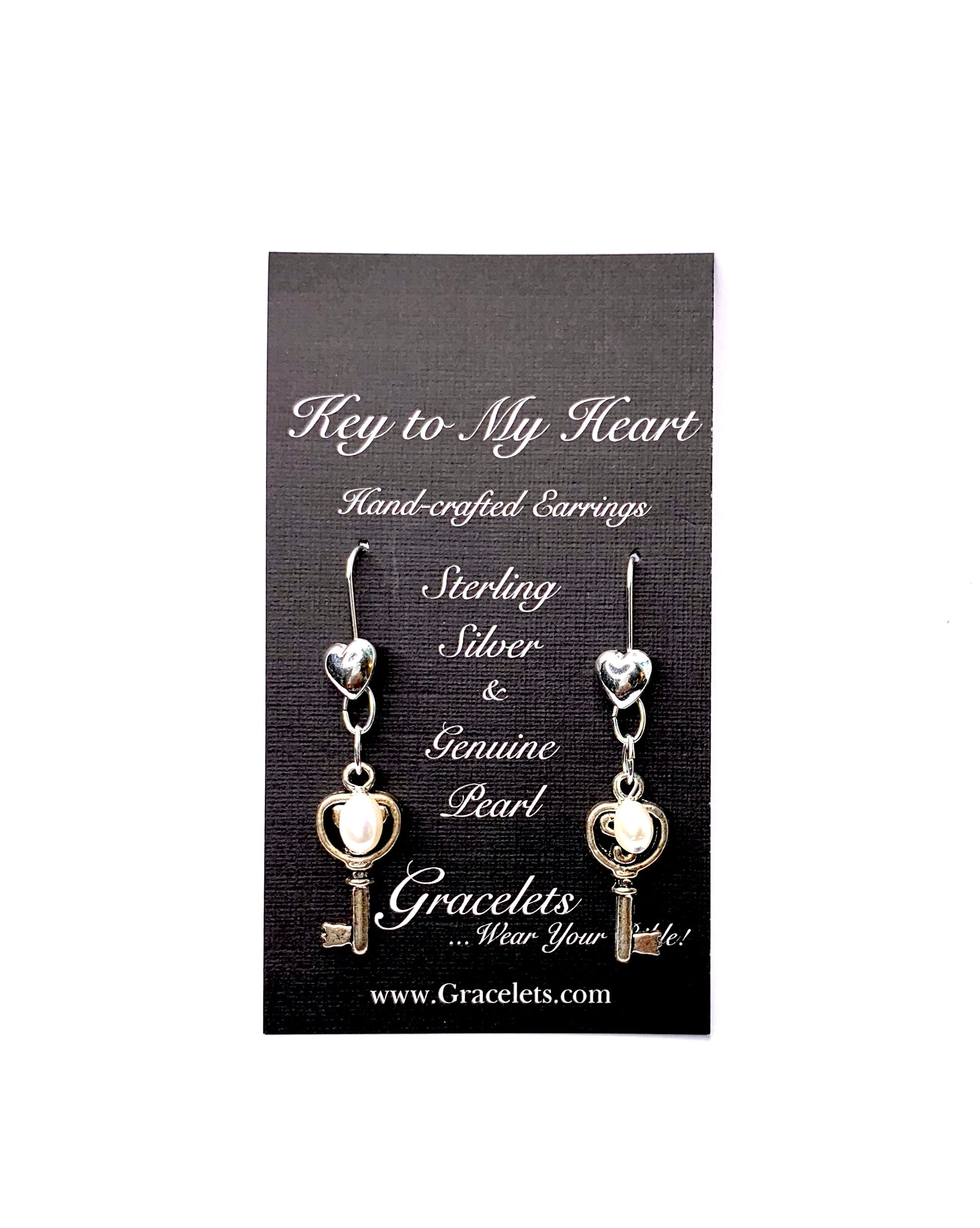 Gracelets Jewelry Key to my Heart Earrings