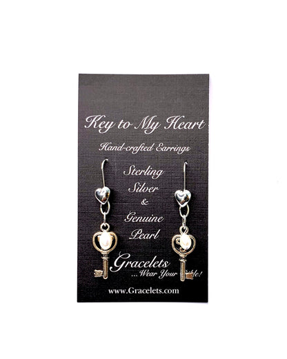 Gracelets Jewelry Key to my Heart Earrings