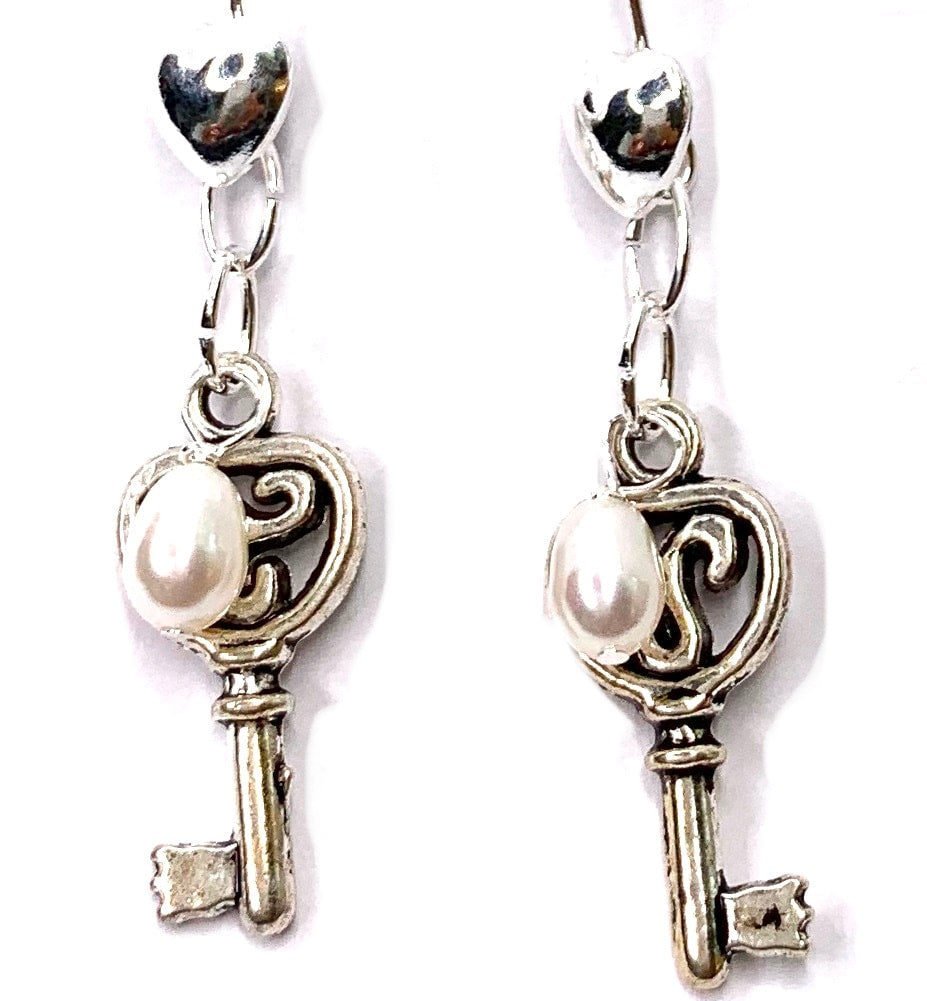 Gracelets Jewelry Key to my Heart Earrings