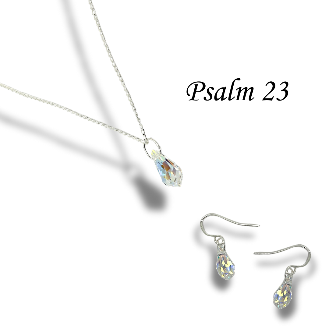 Gracelets Jewelry Psalm 23 Earrings Necklace Gift Set